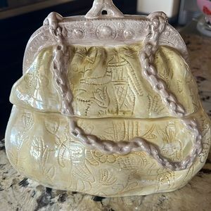 Chickens & Roosters Purse Bag Cookie Jar